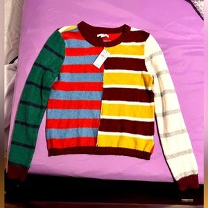 NWT AMERICAN EAGLE PATCHWORK CREW NECK SWEATER